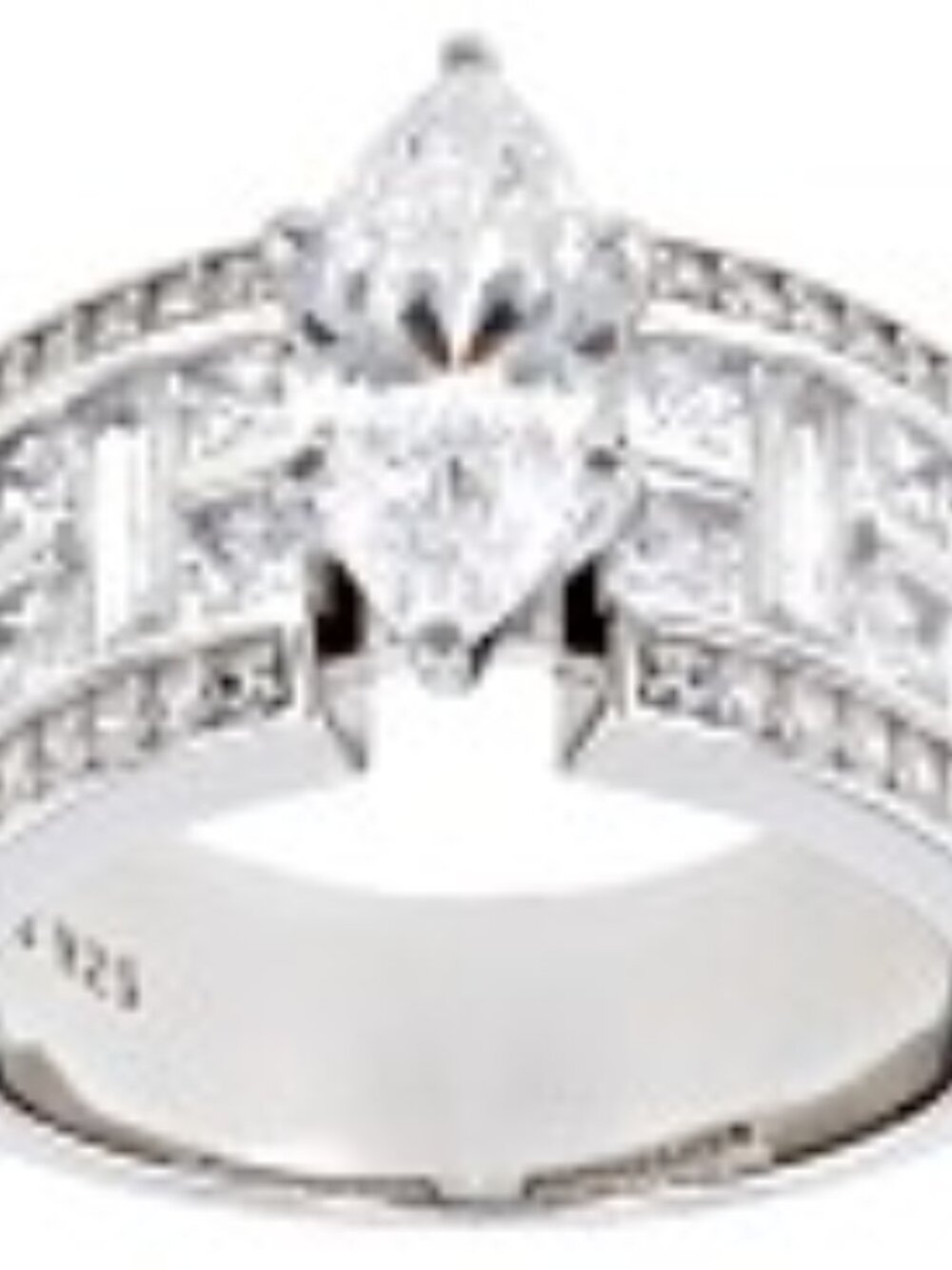 Bella Luce Rhodium Plated Ring 4.08ctw. Size 10